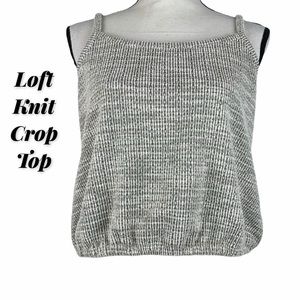 Loft Knit Spaghetti Strap Crop Top Tank Size S